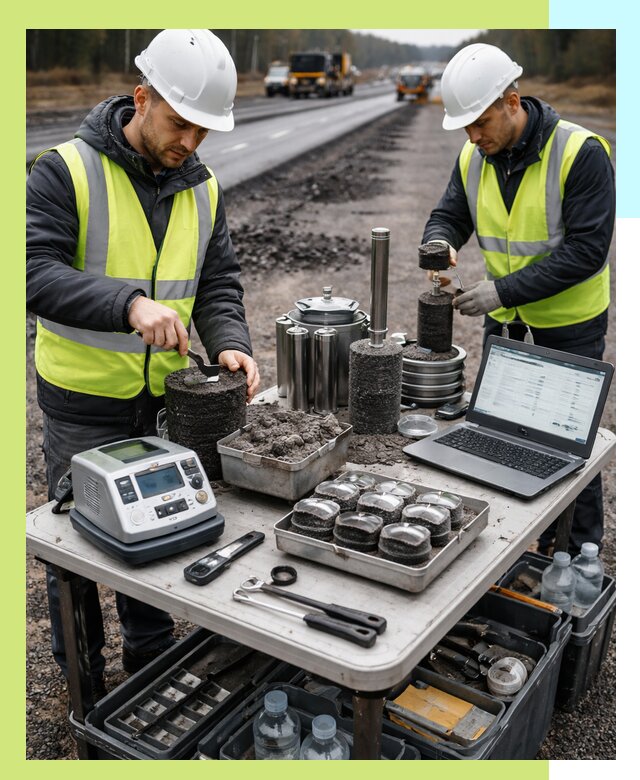 Сертификация асфальта: испытания и подтверждение в Кореновске