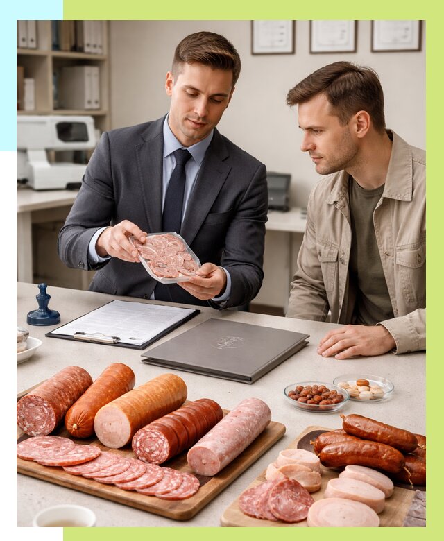 Сертификация колбасных изделий в Кореновске от 7773 р. | Алешин-Кнв