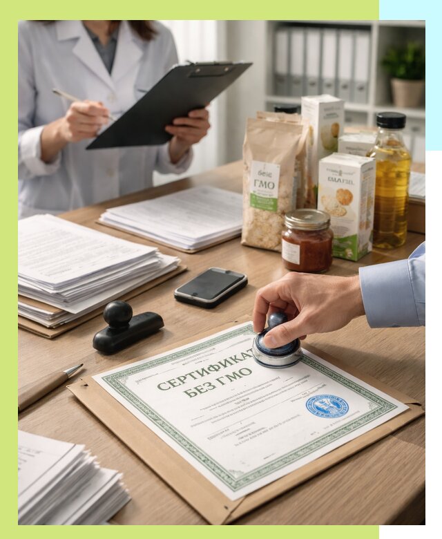 Получение сертификата Без ГМО для продукции в Кореновске