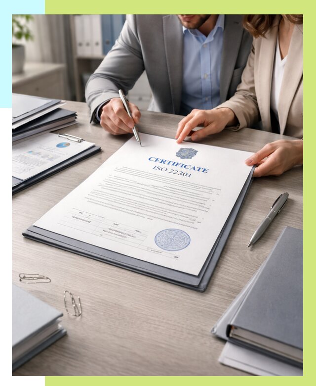 Сертификат ISO 22301 в Кореновске от 46638 р. | Алешин-Кнв срочно